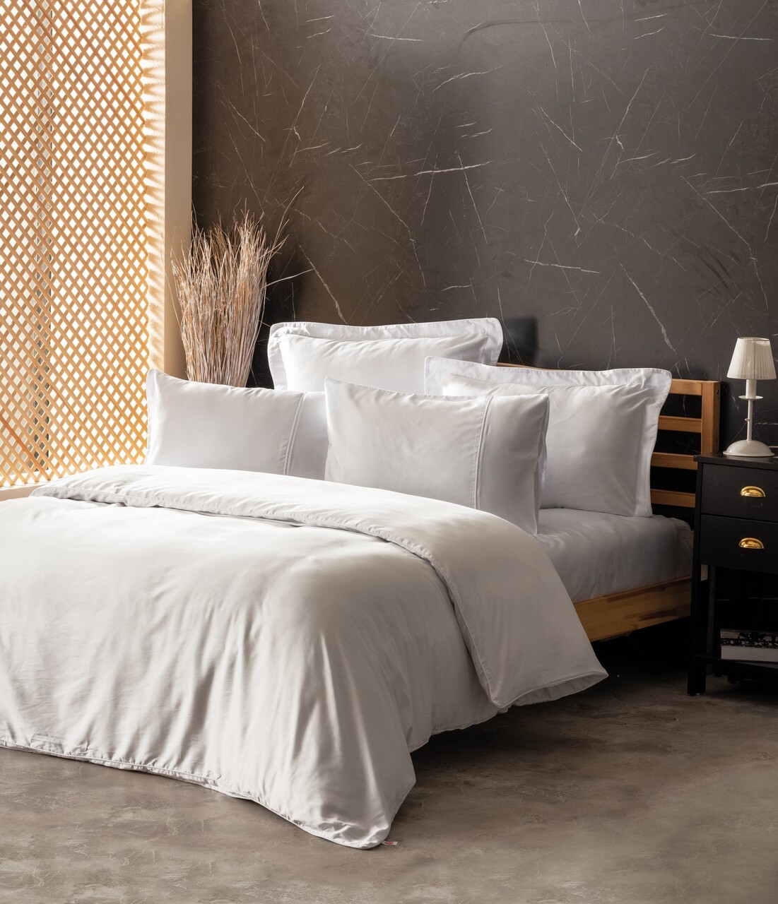 Lenjerie de pat dubla, L'essentiel Maison, Silky, Alb - imagine 3